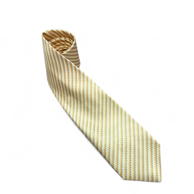 日本製ネクタイ/京都シルクメーカー企画/シルク100％/イエローレジメン