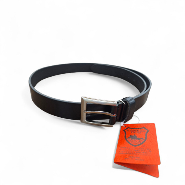 栃木レザー/１枚革ブラックベルト