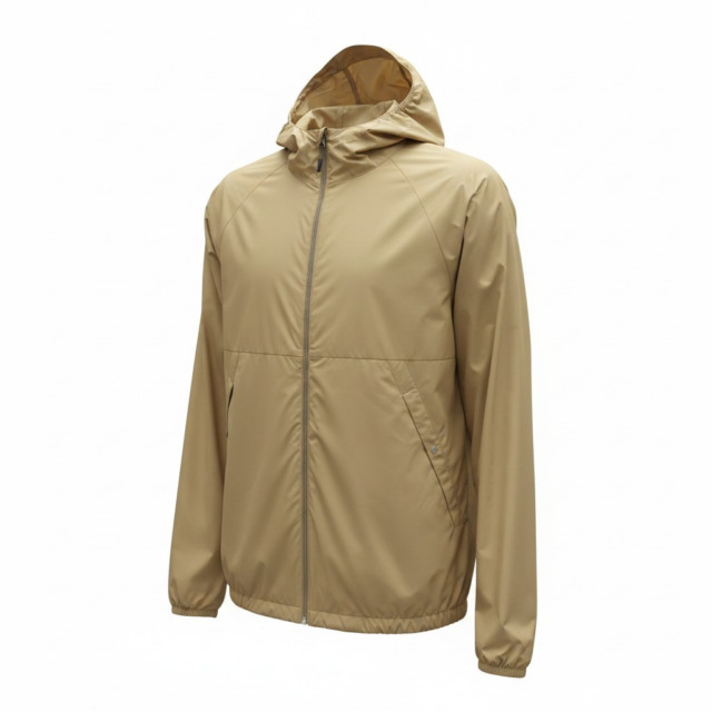 MIZUNO/極薄クール/耐久撥水フード付きブルゾン/ケルプベージュ/アウトドア/スポーツ/ＸＬサイズのみ